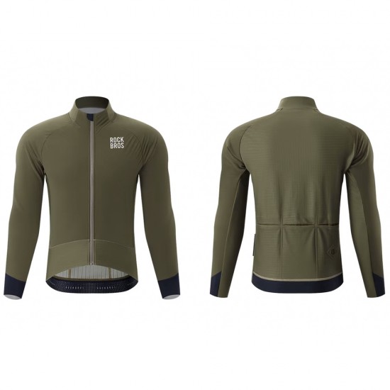Rockbros YDWT014 Winter Fleece Double Layer Cycling Jacket Size L - Green