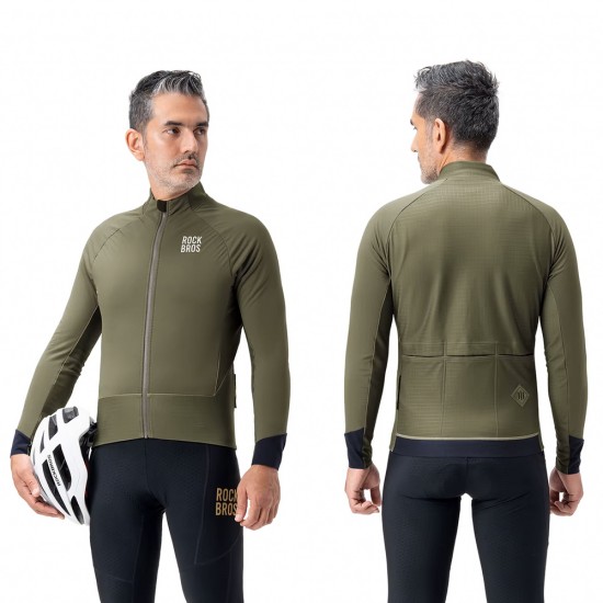 Rockbros YDWT014 Winter Fleece Double Layer Cycling Jacket Size XL - Green