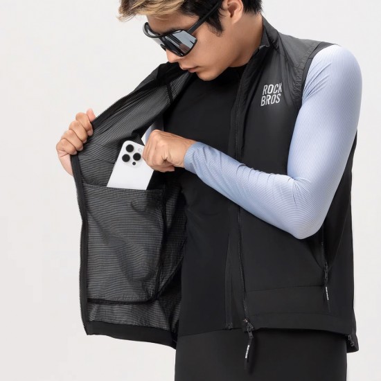 Rockbros YDMJ003 Spring/Autumn Windproof Vest Size XL - Black