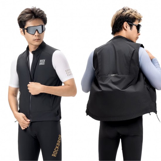 Rockbros YDMJ003 Spring/Autumn Windproof Vest Size XL - Black