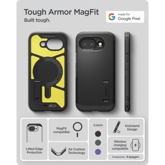 Spigen Tough Armor Mag MagSafe case for Google Pixel 10A - black