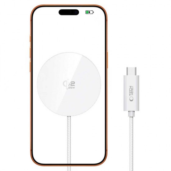 Tech-Protect A50 MagSafe 25W QI2.2 Wireless Charger - White