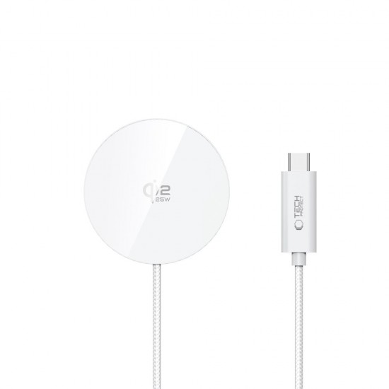 Tech-Protect A50 MagSafe 25W QI2.2 Wireless Charger - White