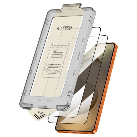 Tech-Protect Quick Set+ 2-Pack Tempered Glass for Samsung Galaxy S26 Ultra - Black