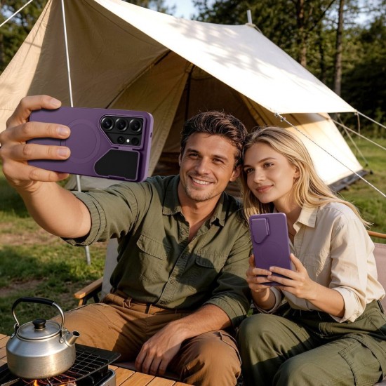 Tech-Protect Kevlar Aura MagSafe Case for Samsung Galaxy S26 Ultra - Purple