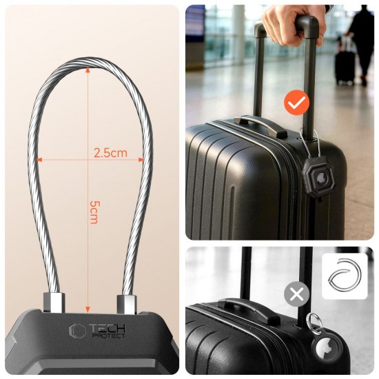 Tech-Protect Kevlar Seal Case for Apple AirTag 1/2 - Black