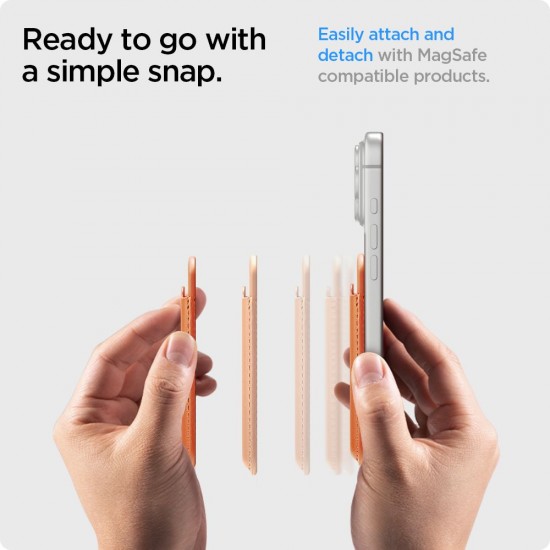 Spigen Valentinus MagSafe Magnetic Phone Wallet - Orange