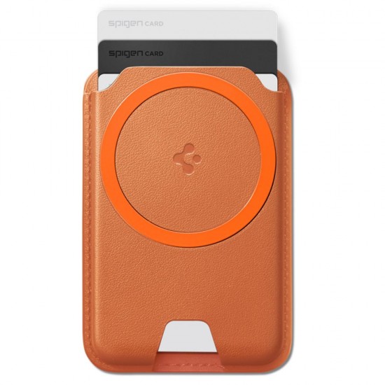 Spigen Valentinus MagFit+ MagSafe Magnetic Phone Wallet - Orange