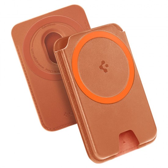 Spigen Valentinus MagFit+ MagSafe Magnetic Phone Wallet - Orange
