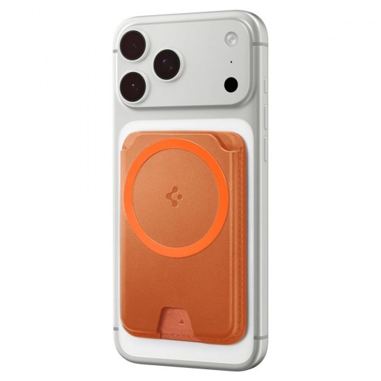 Spigen Valentinus MagFit+ MagSafe Magnetic Phone Wallet - Orange
