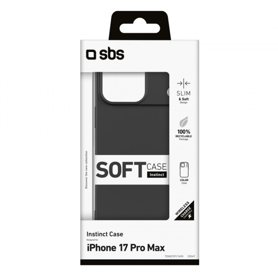 SBS Instinct Case for iPhone 17 Pro Max - Black