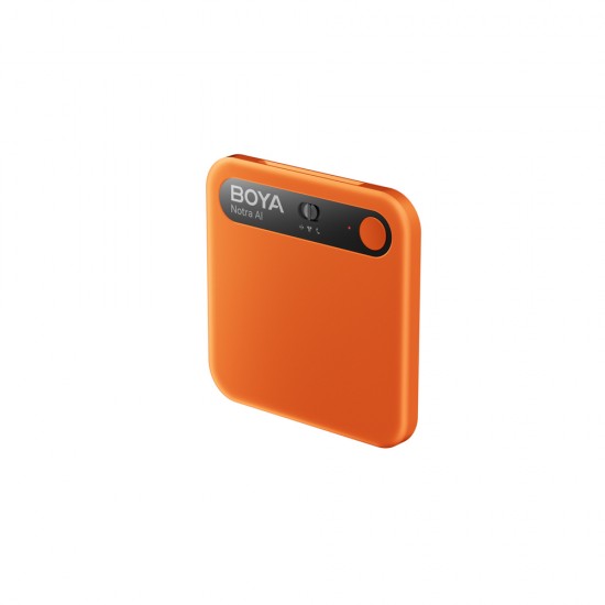 BOYA Notra Voice Recorder with AI Transcription - Orange