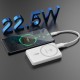 Dudao K14S Magnetic Power Bank 20W 5000mAh 1x USB-A 1x USB-C - White