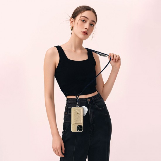 Dudao L20Max 65W 4-in-1 Cable with Lanyard USB-C to USB-C with Lightning and USB-A Adapters - Blue