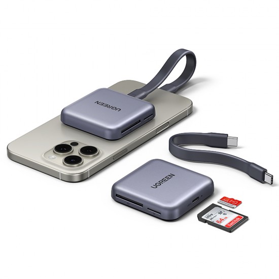 Ugreen Magnetic Memory Card Reader + 100W PD 3in1 Charger - Gray