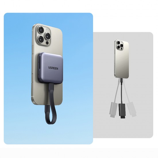 Ugreen Magnetic Memory Card Reader + 100W PD 3in1 Charger - Gray
