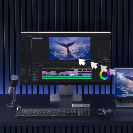 Ugreen switch USB-C USB-A 10Gb/s - gray