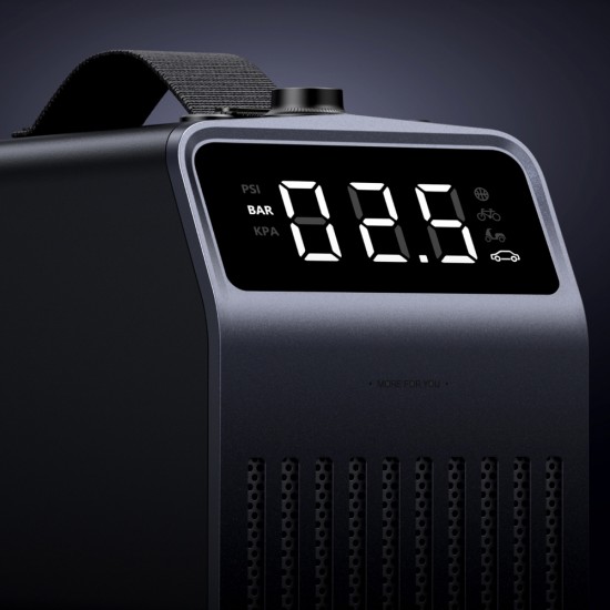 Ugreen 150 PSI 12V Electric Car Tire Pump with Digital Display - Gray