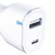 3mk Car Charger 20W PD3.0 QC 3.0 USB 1A1C - White