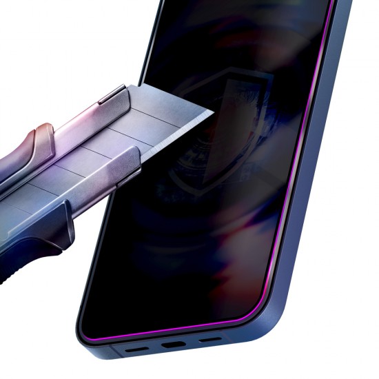 9H tempered glass with 3mk HardGlass Max Privacy filter for iPhone 17 Pro Max