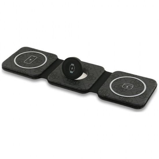 Ładowarka indukcyjna Guess 4G 3w1 15W MagSafe - czarna