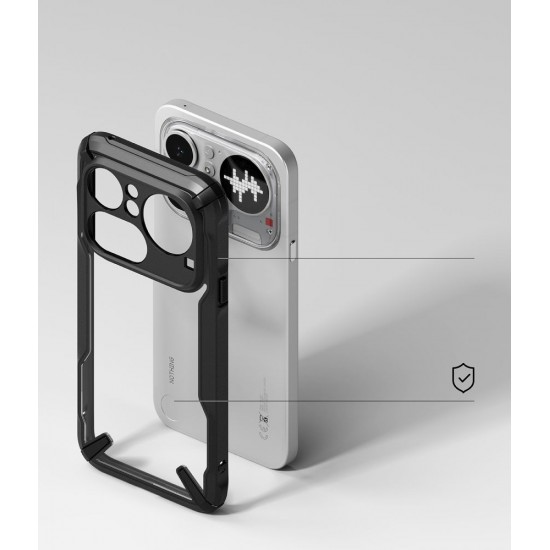 Ringke Fusion X case for Nothing Phone 4A Pro - transparent and black