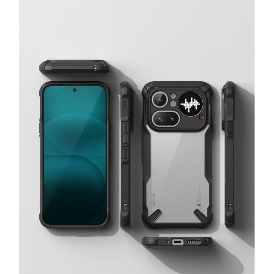 Ringke Fusion X case for Nothing Phone 4A Pro - transparent and black