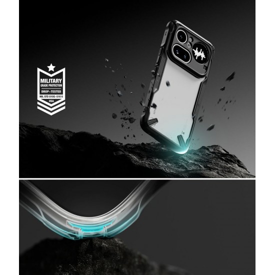 Ringke Fusion X case for Nothing Phone 4A Pro - transparent and black