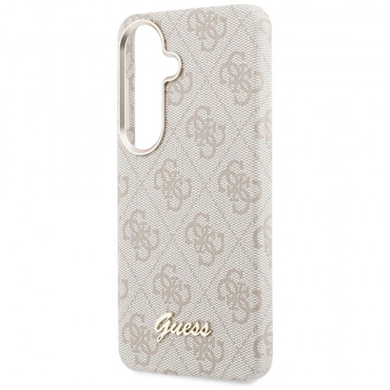 Etui Guess 4G Script MagSafe na Samsung Galaxy S26 - różowe
