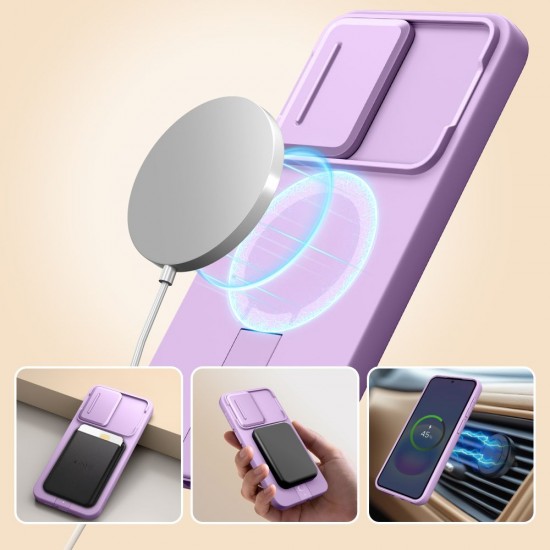 Etui Tech-Protect Kevlar Aura MagSafe na Samsung Galaxy A57 - fioletowe