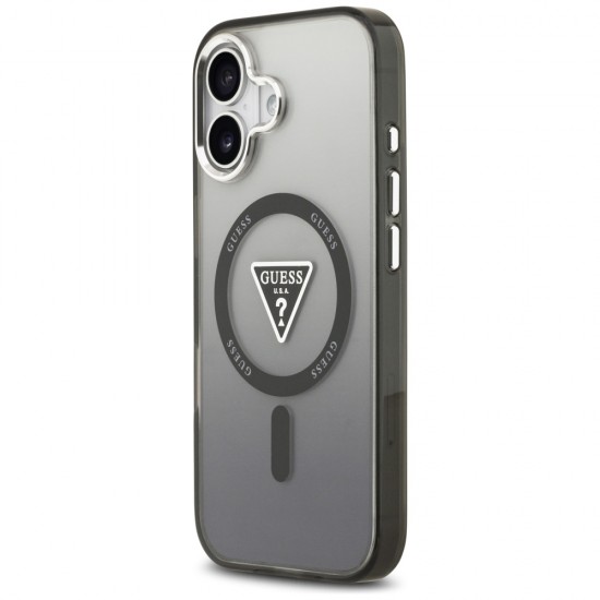Etui Guess IML Gradient Triangle Logo MagSafe na iPhone 17 - czarne