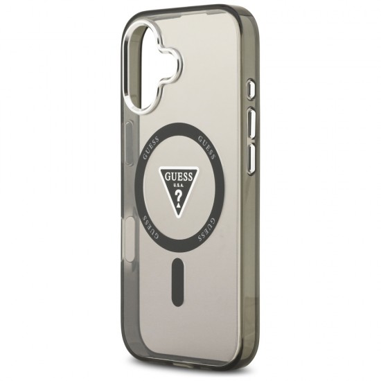 Etui Guess IML Gradient Triangle Logo MagSafe na iPhone 17 - czarne