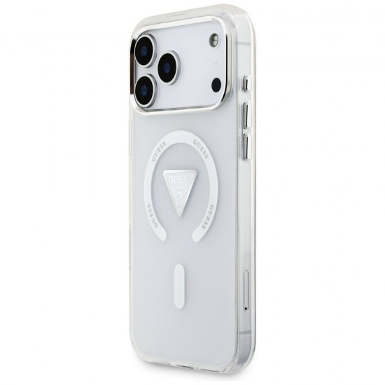 Etui Guess IML Gradient Triangle Logo MagSafe na iPhone 17 Pro Max - przezroczyste