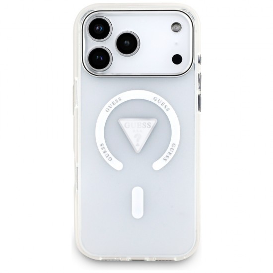 Etui Guess IML Gradient Triangle Logo MagSafe na iPhone 17 Pro Max - przezroczyste