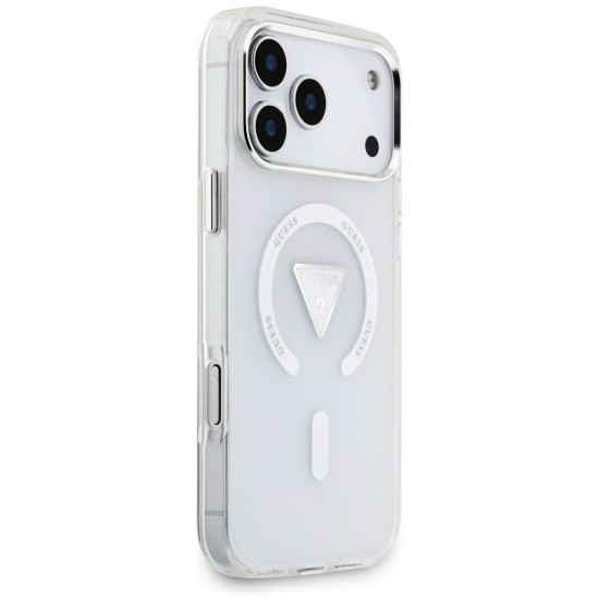 Etui Guess IML Gradient Triangle Logo MagSafe na iPhone 17 Pro Max - przezroczyste