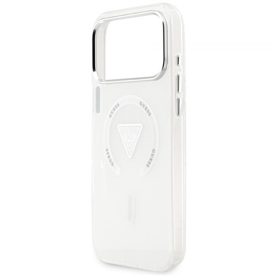 Etui Guess IML Gradient Triangle Logo MagSafe na iPhone 17 Pro Max - przezroczyste