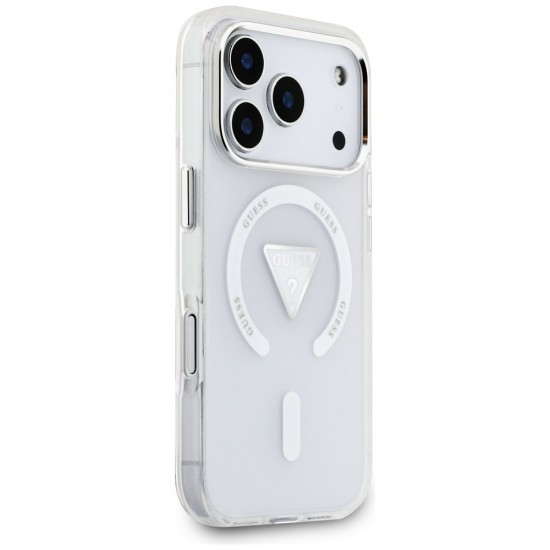 Etui Guess IML Gradient Triangle Logo MagSafe na iPhone 17 Pro - przezroczyste