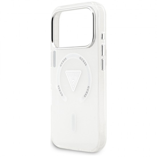 Etui Guess IML Gradient Triangle Logo MagSafe na iPhone 17 Pro - przezroczyste