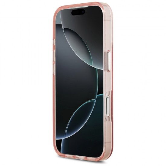 Etui Guess IML Gradient Triangle Logo MagSafe na iPhone 17 Pro - różowe