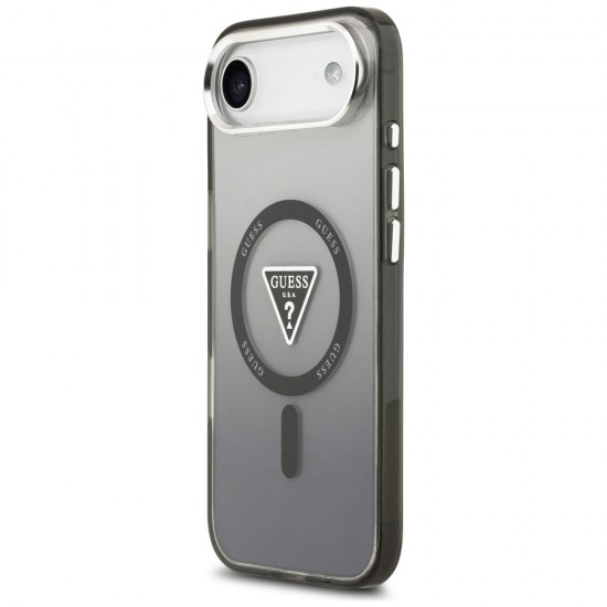 Etui Guess IML Gradient Triangle Logo MagSafe na iPhone Air - czarne
