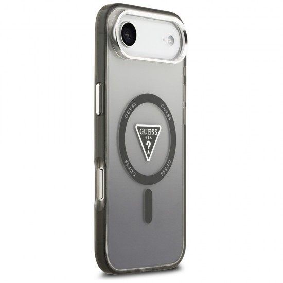 Etui Guess IML Gradient Triangle Logo MagSafe na iPhone Air - czarne