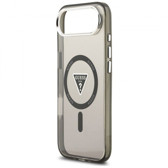 Etui Guess IML Gradient Triangle Logo MagSafe na iPhone Air - czarne