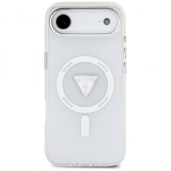 Etui Guess IML Gradient Triangle Logo MagSafe na iPhone Air - przezroczyste