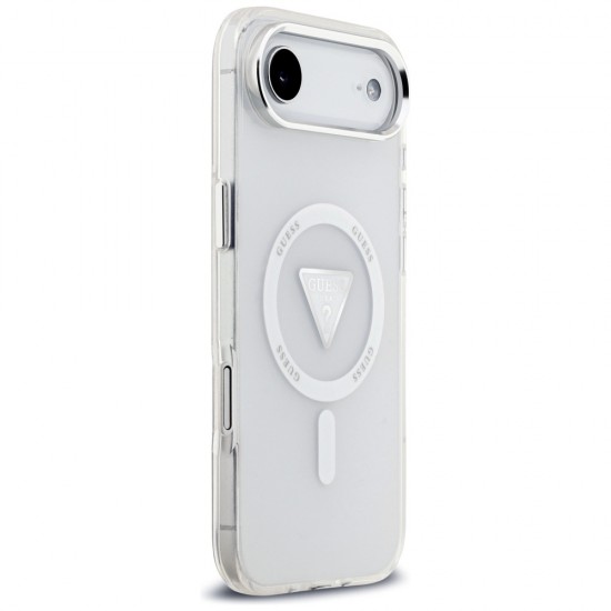 Etui Guess IML Gradient Triangle Logo MagSafe na iPhone Air - przezroczyste
