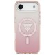 Etui Guess IML Gradient Triangle Logo MagSafe na iPhone Air - różowe