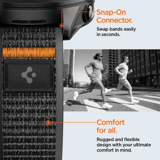 Pasek Spigen Athlex Airna Garmin Quick Release 22 mm - czarno-pomarańczowy