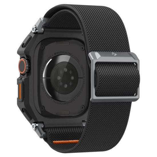 Pasek Spigen Lite Fit Pro + Szkło hartowane na wyświetlacz na Apple Watch Ultra 49 mm - czarny