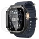 Etui Spigen Rugged Armor + Szkło hartowane 9H na Apple Watch Ultra 49 mm - czarne matowe