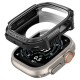 Etui Spigen Rugged Armor + Szkło hartowane 9H na Apple Watch Ultra 49 mm - czarne matowe