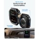 Etui Spigen Rugged Armor + Szkło hartowane 9H na Apple Watch Ultra 49 mm - czarne matowe